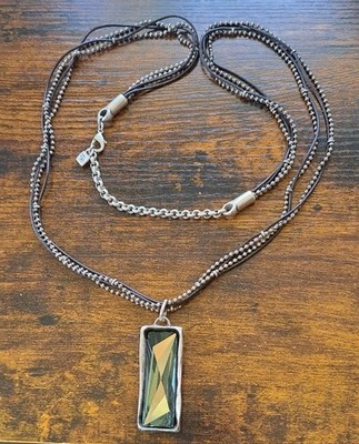 Uno De 50 ''Anubis''  Swarovksi  Crystal  Necklace 36''