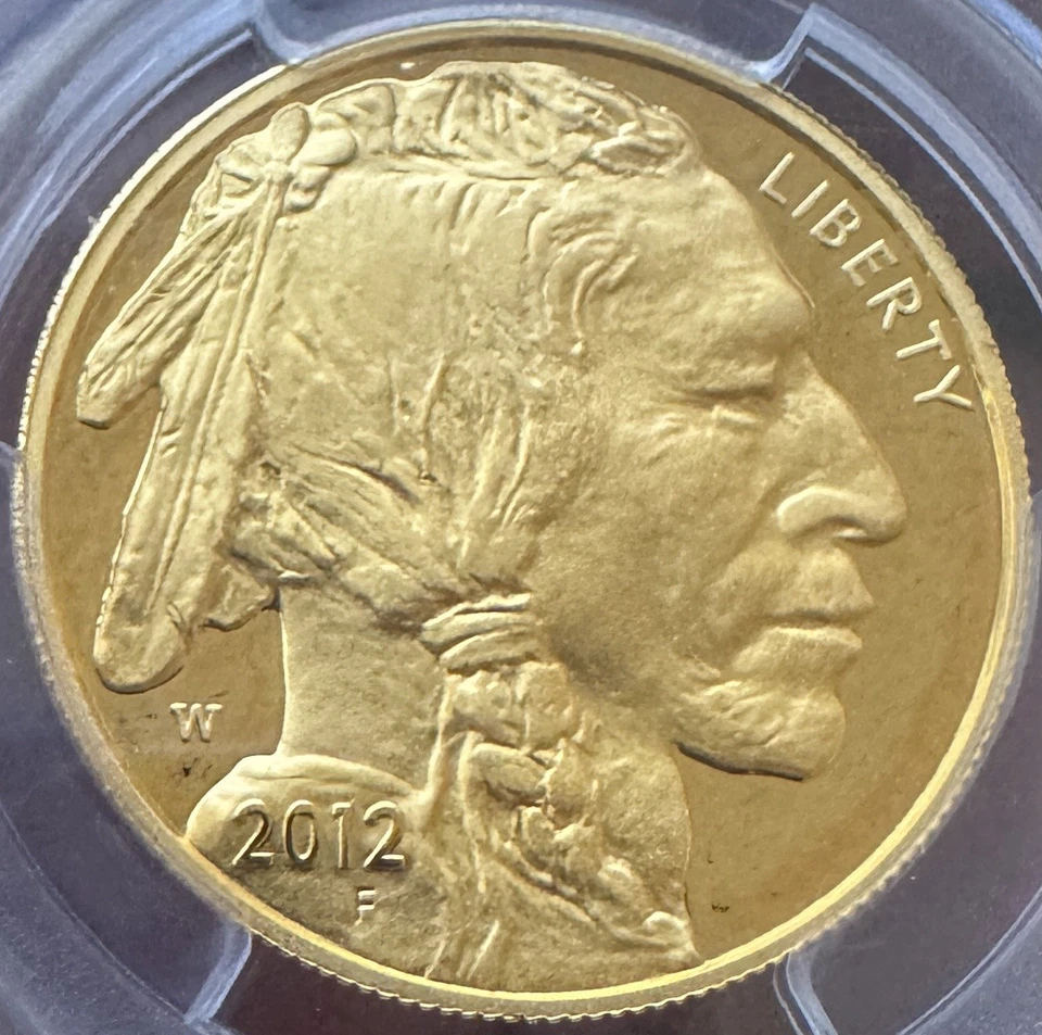 First Strike American Buffalo 2012-W $50 graduación profesional 1 oz oro Edmund Moy Foto 4 de 4