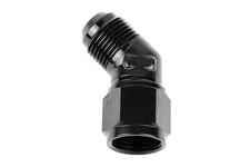 RaceFlux 45-Degree Low-Profile -6AN Female to -6AN Male Adapter Fitting