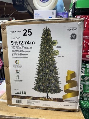GE 9ft Just Cut PreLit LED Colorado Spruce Christmas Tree''Color Changing Lights''
