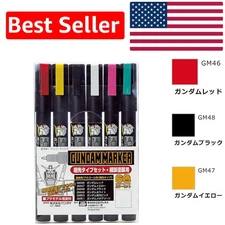 GSI Creos Ultra Fine 6 Marker Set - Perfect for Precise Gundam Detailing
