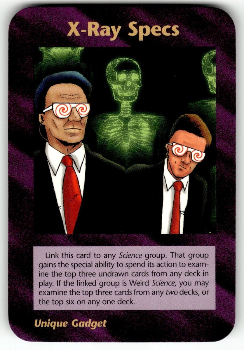 X-Ray Specs Card INWO Illuminati New World Order Assassins Game