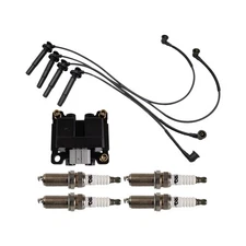 TRQ Ignition Kit Ignition Coil Spark Plugs Wire Set Compatible with... Fast Ship