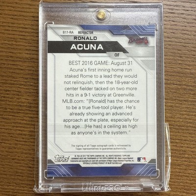 Ronald Acuna Auto 2017 Bomanbest | eBay