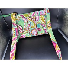 Vera Bradley Crossbody Bag Purse Quilted Floral Print Green Pink