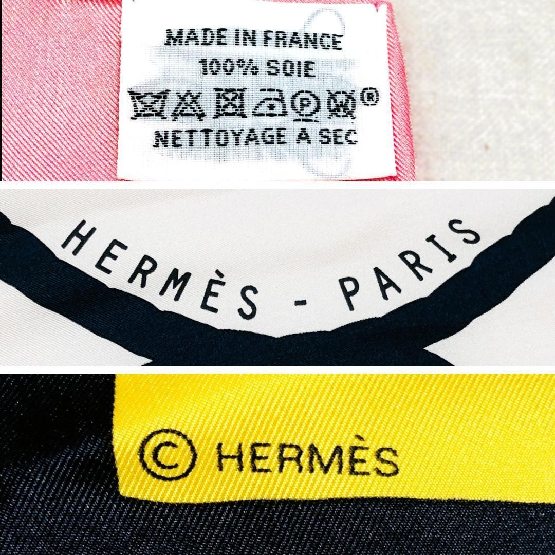 Hermes Cale 140 ROBE DU SOIR Silk Scarf Unisex B-Condition Light Pink/Yellow/Bla image 6