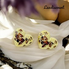 Kendra Scott Holland Gold Heart Stud Earrings in White CZ