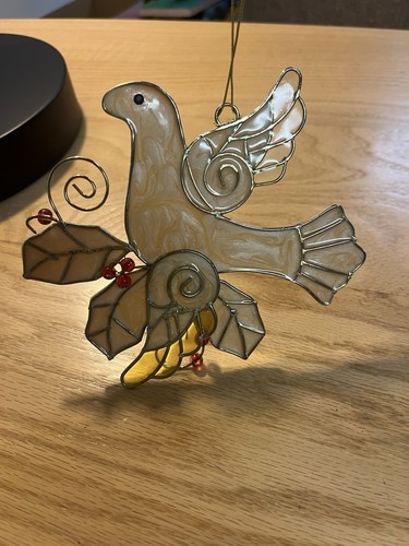Peace Dove Stained Glass Suncatcher Ornament - Picture 6 of 6