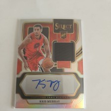 2023-24 Panini Select RJ-MUR Kris Murray RC Jersey Auto Silver 114/199 Portland