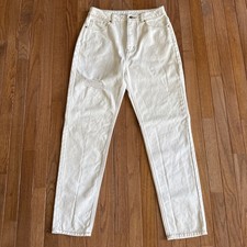 BDG Urban Outfitters Mom High Rise Distressed Canvas Jeans White Womens sz 29