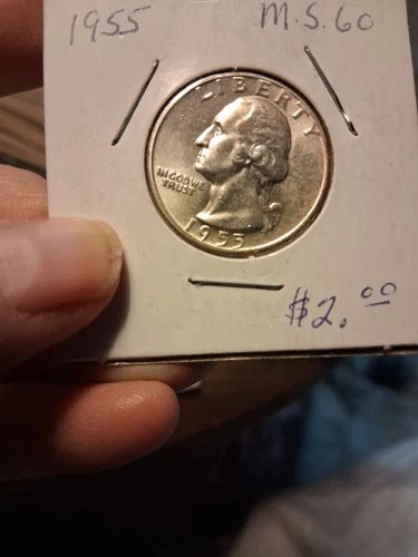 1955 25C US Silver Proof Washington Quarter