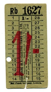 Yorkshire(West Riding) Electric Trams Co. Ltd. 1/ ticket.