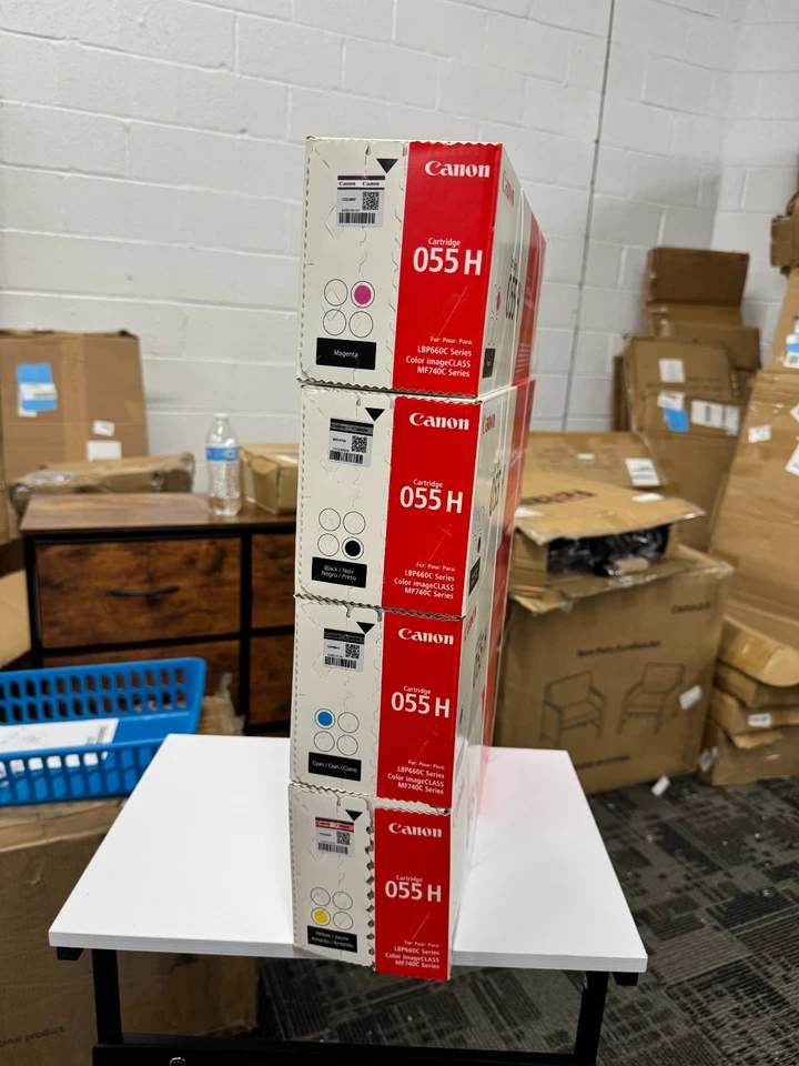 Juego de cartuchos de tóner de alto rendimiento Canon 055H AMARILLO CIAN MAGENTA NEGRO Foto 2 de 3