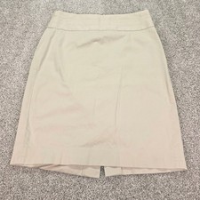 Banana Republic Khaki Beige Stretch Pencil Skirt Size 4 Professional Office Wear