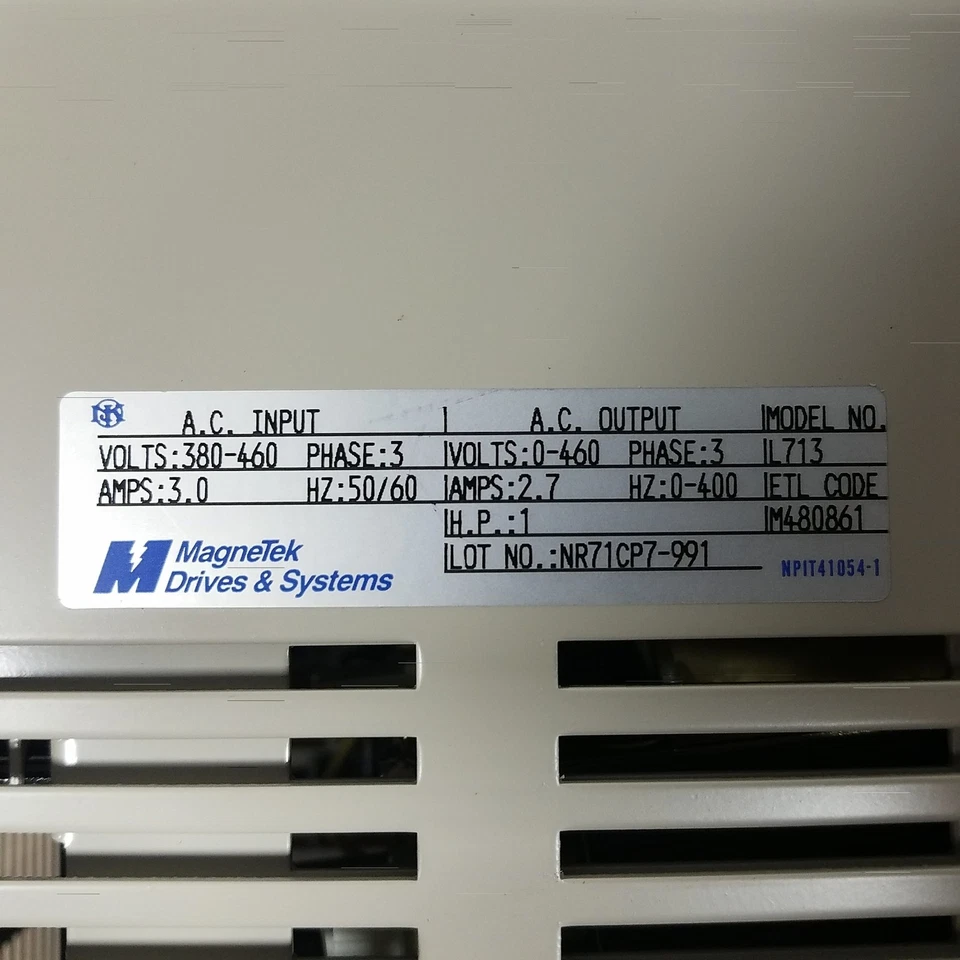 Lancer IL713 GPD 502  Magnetek Drive, Input 380-460 VAC 3 Phase 3 Amp 50/60 HZ - Image 2 of 4