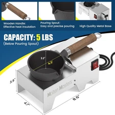 Electric Lead Melting Pot for Fishing Weight Molds and Bullet Casting Molds, Max