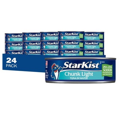 25% Less Sodium Chunk Light Tuna in Water   5 oz Can (Pack of 24)