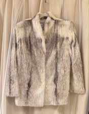 Cappotto pelliccia visone jindo SAGA avorio taglia M buone condizioni bellissima pelliccia