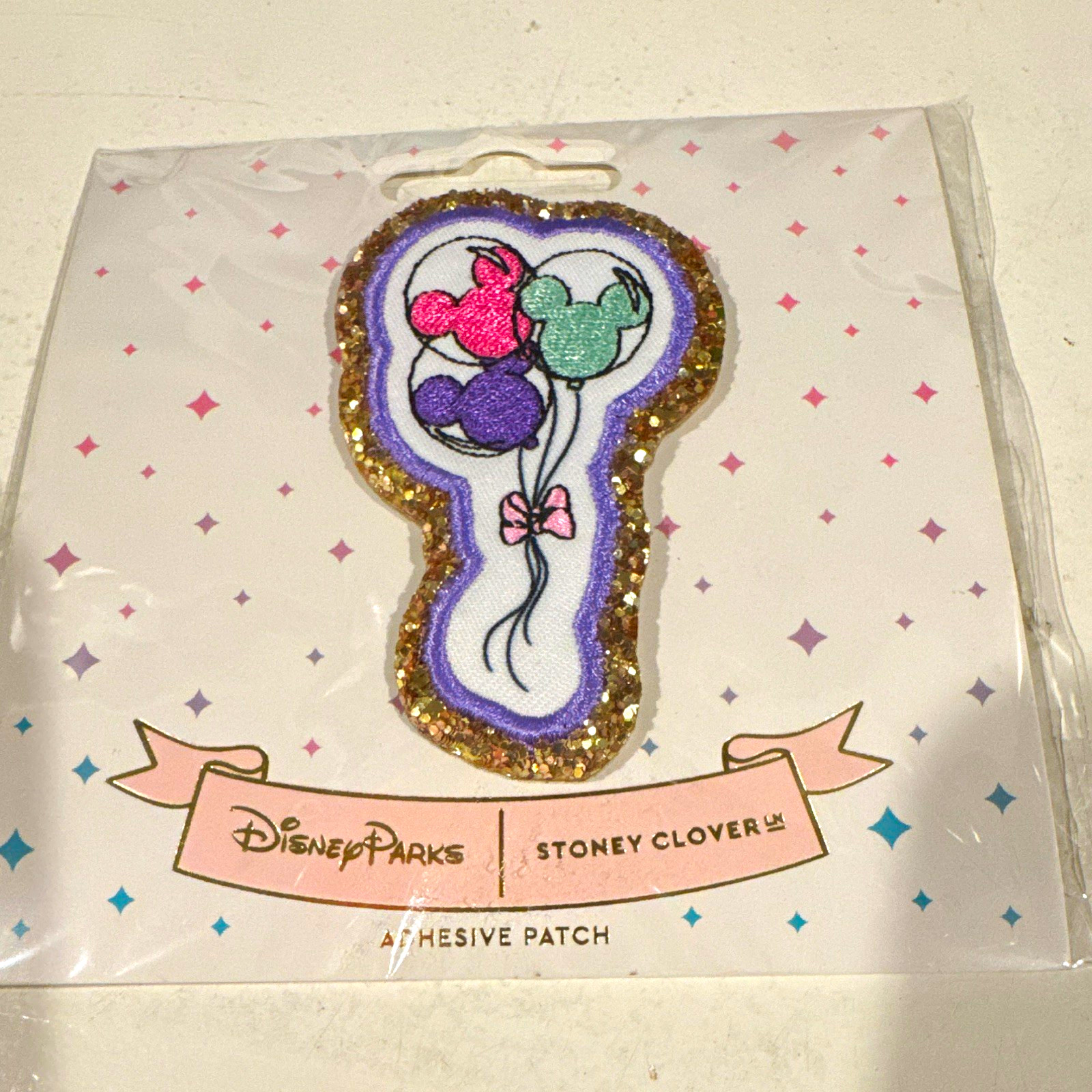 Disney Parks x Stoney Clover Lane Mickey Mouse Balloon Glitter Adhesive Patch