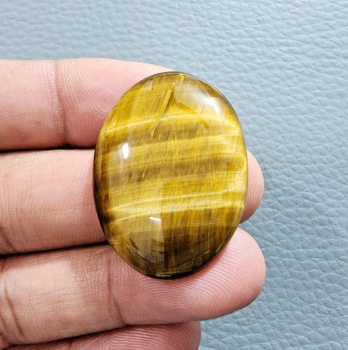 Lo último raro brillante ojo de tigre cristal forma ovalada 48 crt cabujón piedra preciosa suelta - Imagen 1 de 6