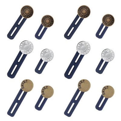 Paquete de 12 expansores de botones para pantalones vaqueros sin costura