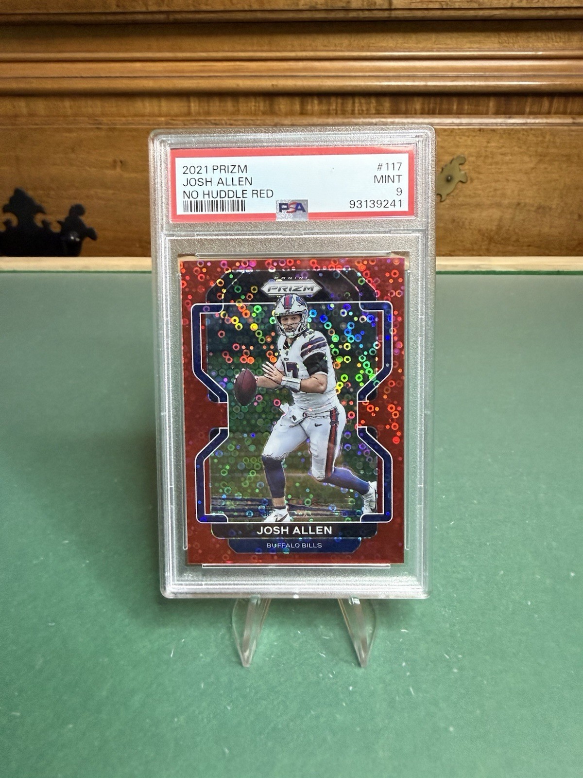 2021 Panini Prizm Josh Allen #117 No Huddle Red Prizm /50