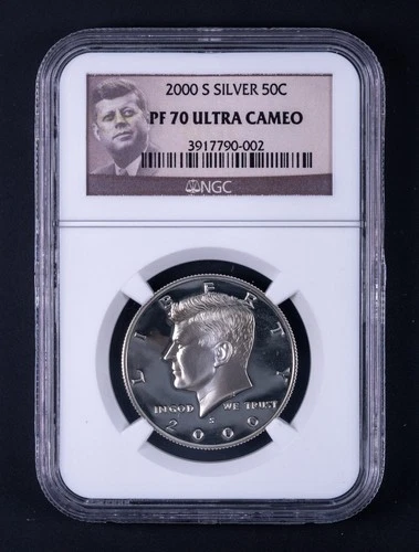 2000-S Silver Kennedy Half Dollar Proof NGC PF70 Ultra Cameo BB002