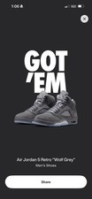 DD0587-002 Air Jordan 5 Retro 'Wolf Grey' 2026' Size 7-10.5