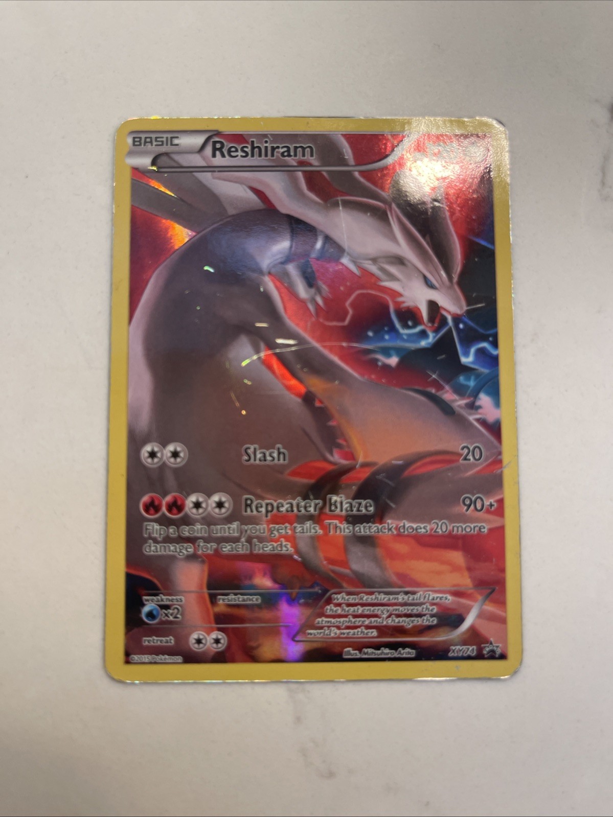 2015 full art promo Reshiram 
