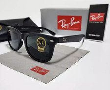 Ray-Ban RB2140 Wayfarer Sunglasses Black Frame Glass Gray Lens 50mm 22 mm 140mm