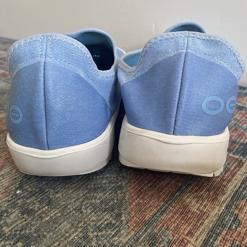 Oofos Oomg eeZee Low Women's Sz 11 Comfort Slip On Shoes Blue Casual Sneaker Fun - Picture 5 of 10