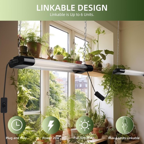 16inch 4 Pack LED Grow Lights - Linkable Grow Lights for Indoor Plants, Full ... - Picture 4 of 7