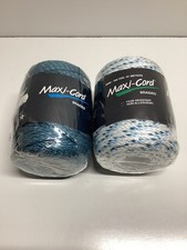 2 Maxi-Cord Braided Cord White Blue Turquoise Steel Blue 100 Yds Sealed