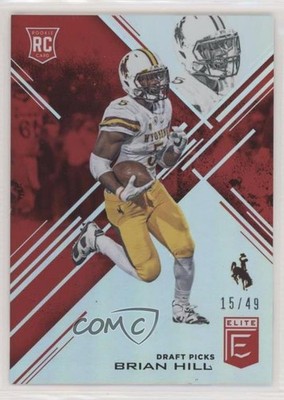 2017 Panini Elite Draft Picks Aspirations Red 15/49 Brian Hill Rookie RC 0f3j