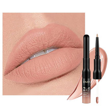 2-In-1 Matte Lipstick and Lip Liner, Liquid Lip Stain Makeup for Women Long Last