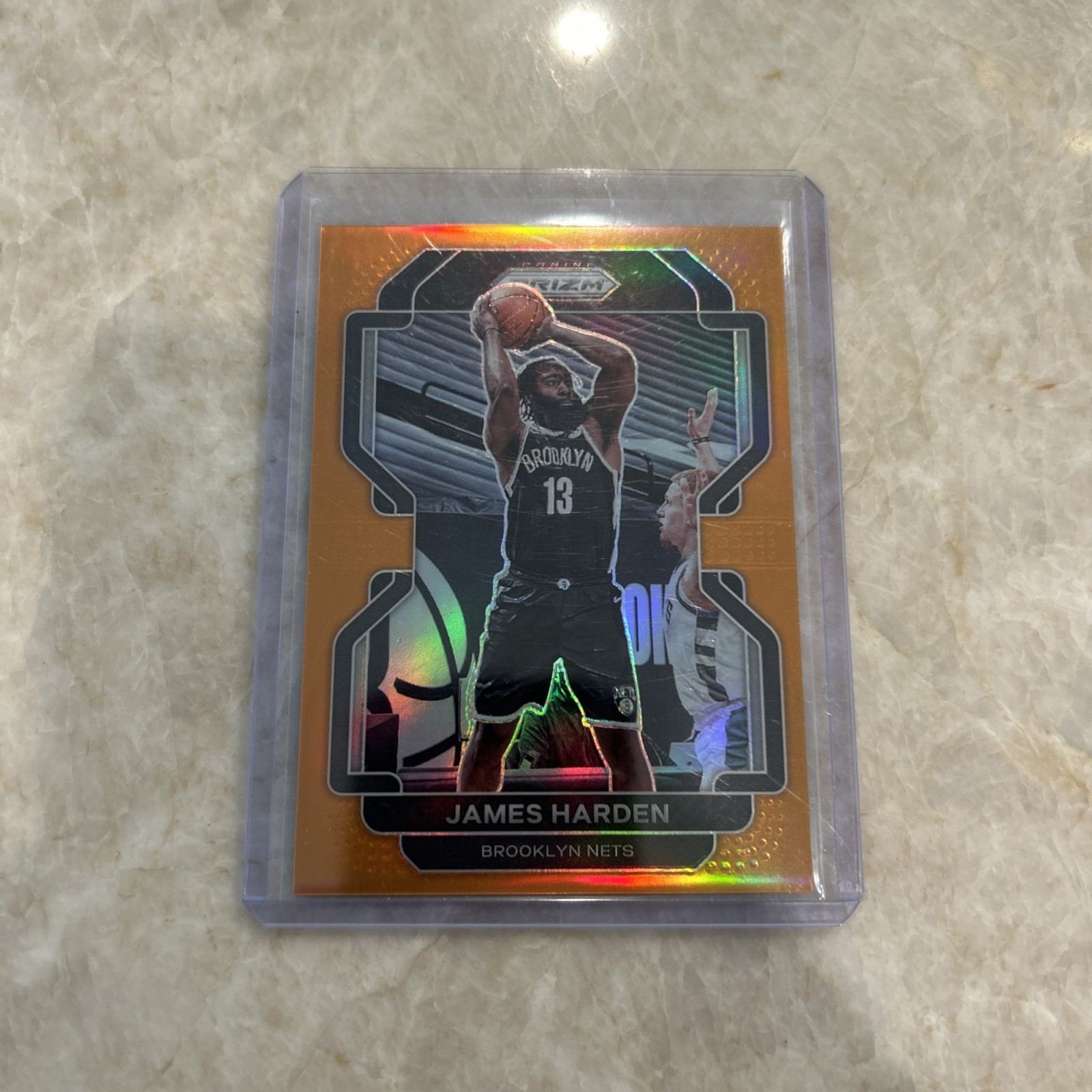 2021-22 Panini Prizm - #44 James Harden Orange Prizm /49 Nets
