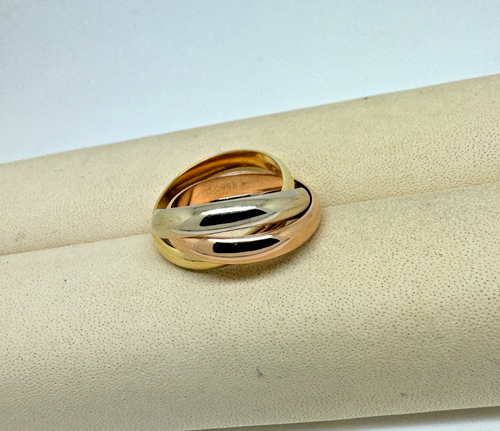 CARTIER Trinity Ring 44mm Breit 18kt Tricolor Gold RW55 1997 - Bild 3 von 3