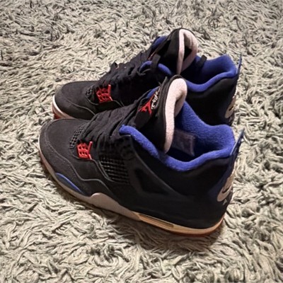 Nike Air Jordan 4 Retro  Rare Air  Black Blue Red White Men's High Top Sneakers