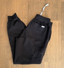 Figs Technical Collection Jogger Pants Scrub Bottoms Black Active Small S