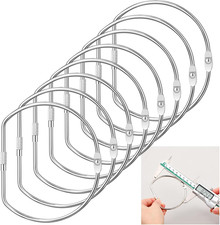 8 Pack 3 Inch Loose Leaf Binder Rings Large Book Metal D-Shaped Rings with Nicke