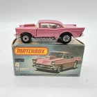 Matchbox 75 Lesney Rola-matics # 4 '57 Chevy Chevrolet Pink Street Rod Vtg 1979