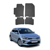 Omac Gummi FußMatten FüR Kia Rio 2017-2026 Automatten Gummi Schwarz 4Tlg