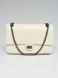 Chanel White 2 55 Reissue Quilted Classic Calfskin Leather 226 Flap Image Is Loading Chanel White 2 55 Reissue Quilted Classic Calfskin