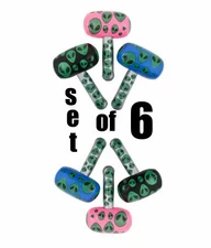 (Set Of 6) 22" Alien Mallets Inflatable -  Inflate Blow Up Toy Party Decoration