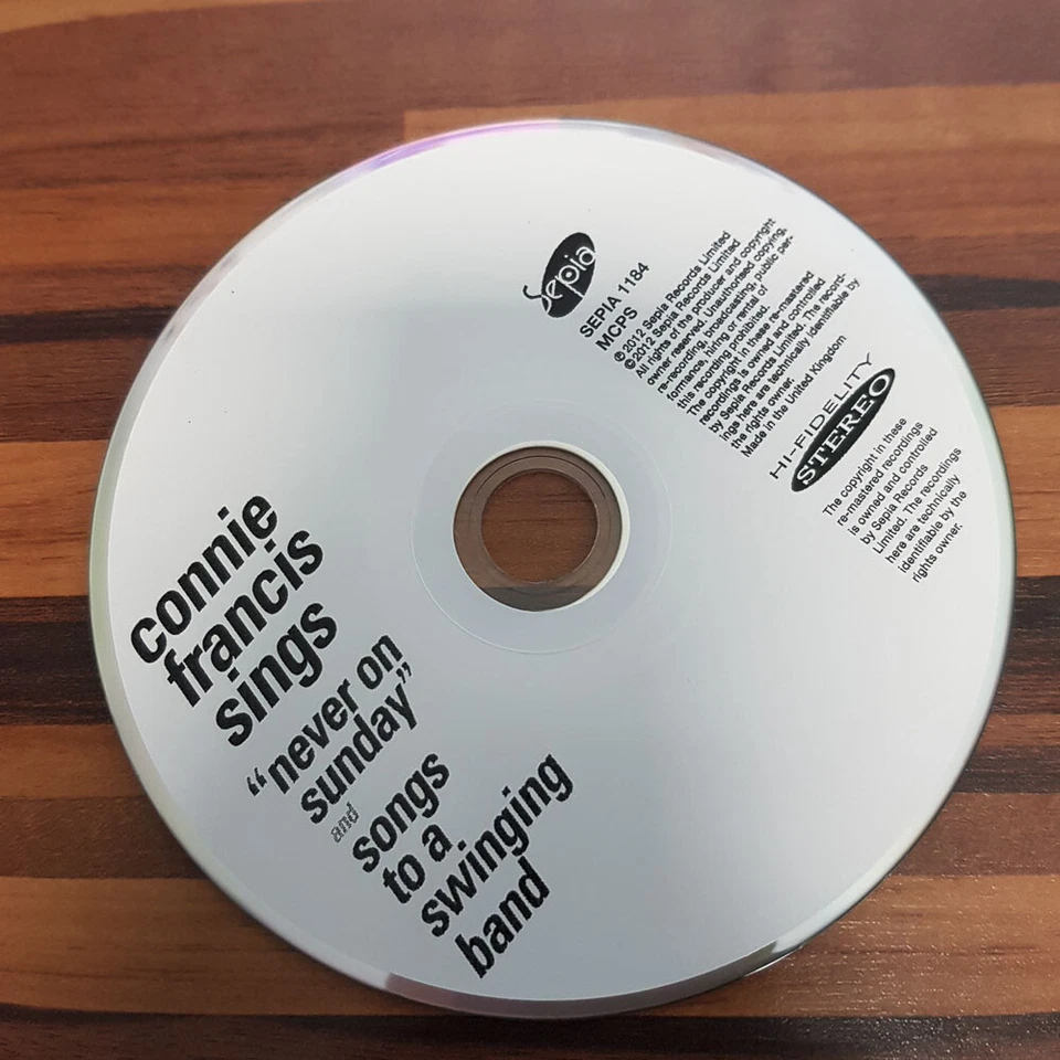 CONNIE FRANCIS: Never On Sunday Plus  SEPIA   > VG+/EX(CD) - Bild 2 von 3
