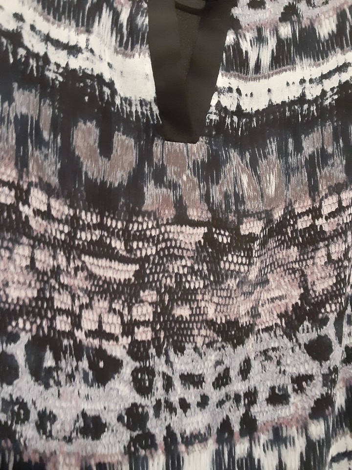 John Paul Richard Sz M Long Sheer Bell Sleeve Lined Blouson Blouse Polyester eBay