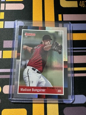 2022 Donruss Madison Bumbarner Silver Foil 101/118 Career Stat SP Parallel