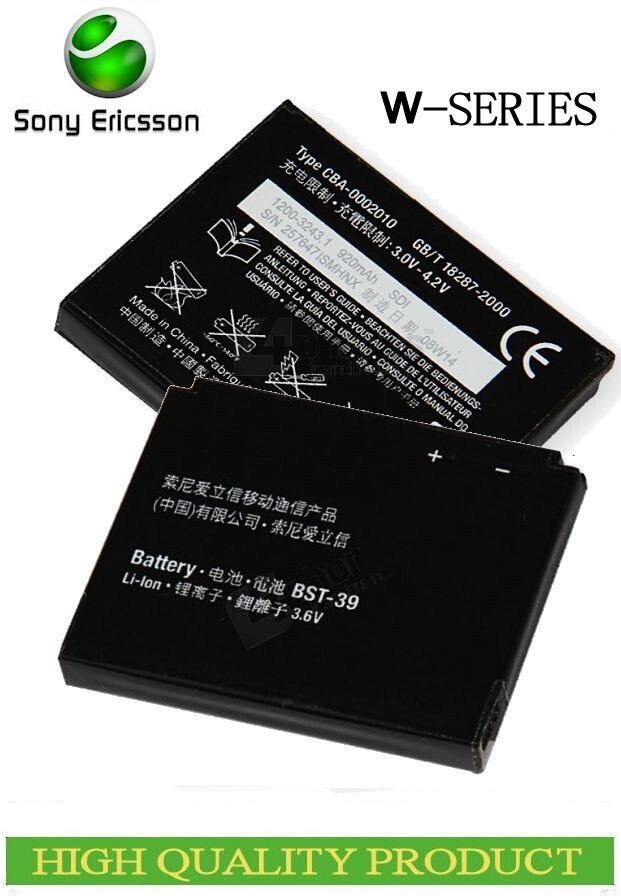 SONY ERICSSON BATTERY W380 W518a W910i, Z555 BST-39 | eBay