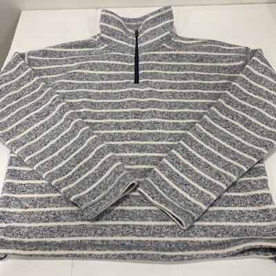 Thread & Supply size M indigo & white strip pullover sweatshirt casual top