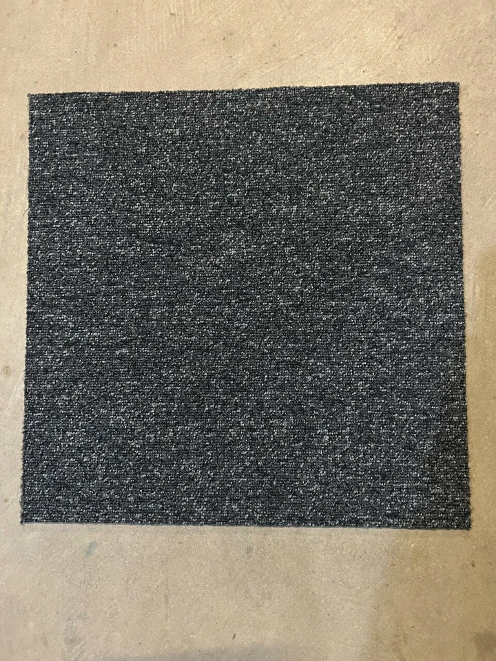 LEADING BRAND 12 x Carpet Tiles Soft Cut Pile Brand New HEAVY DUTY 40 x 40cm - MID GREY